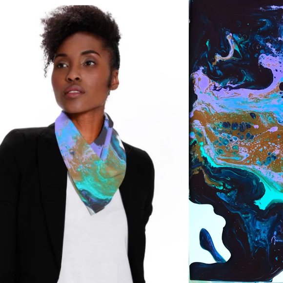 Aquarian Bohemian Art Accessories - NWT Artisan Cotton BANDANA!
